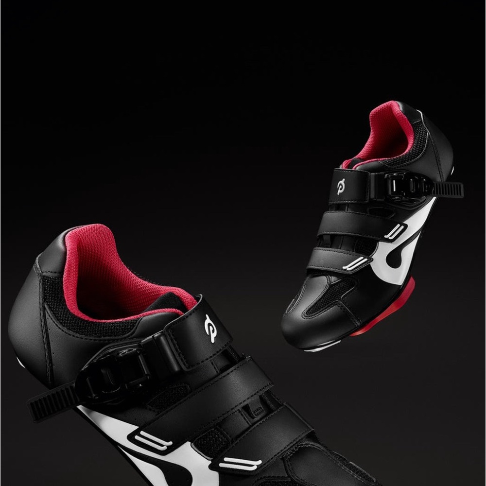 Peloton Black and Red Athletic Shoes